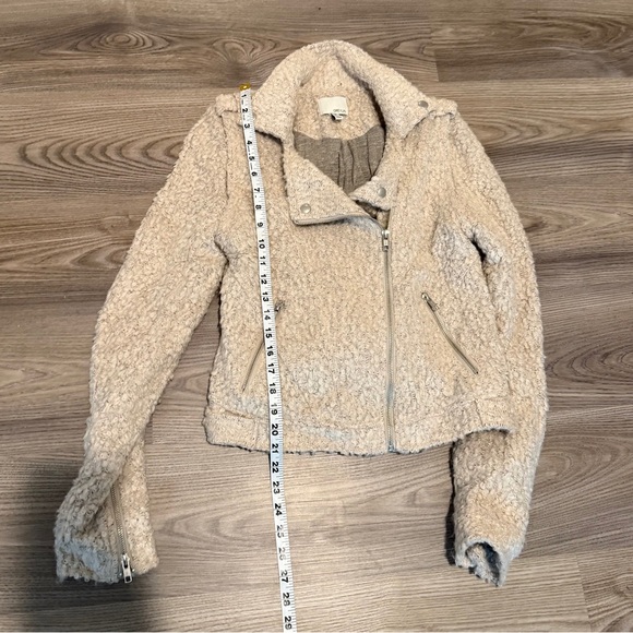 Anthropologie Greylin Jacket Beige Boucle Wool Blend Northland Moto size Small - Picture 8 of 11